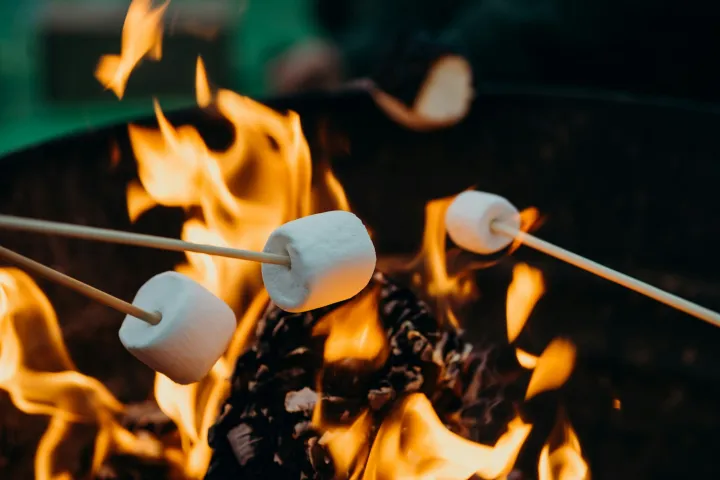 a close up of a fire