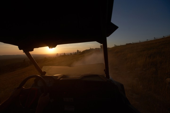 a view of a sunset