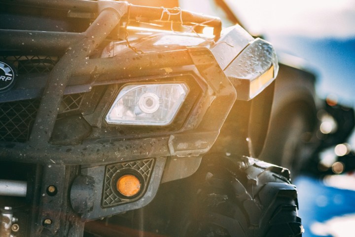 a close up of a car